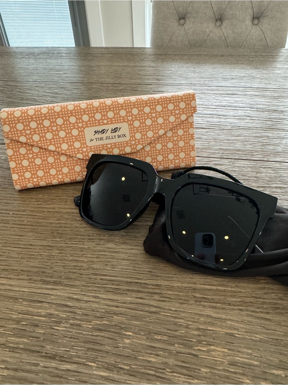 Jilly Box x Shady Lady Oversized Black Square Sunglasses